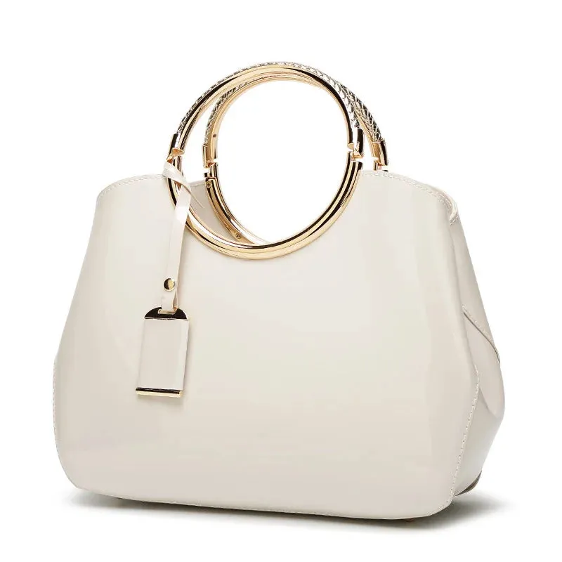 Elegant High-Quality Women's Patent Leather Handbag - Chic and Stylish Design