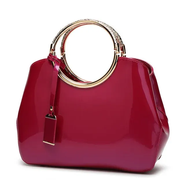 Elegant High-Quality Women's Patent Leather Handbag - Chic and Stylish Design