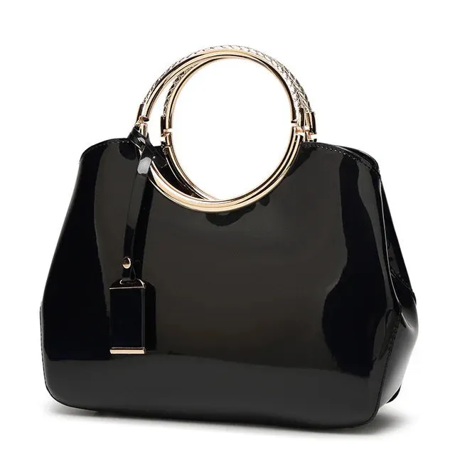 Elegant High-Quality Women's Patent Leather Handbag - Chic and Stylish Design