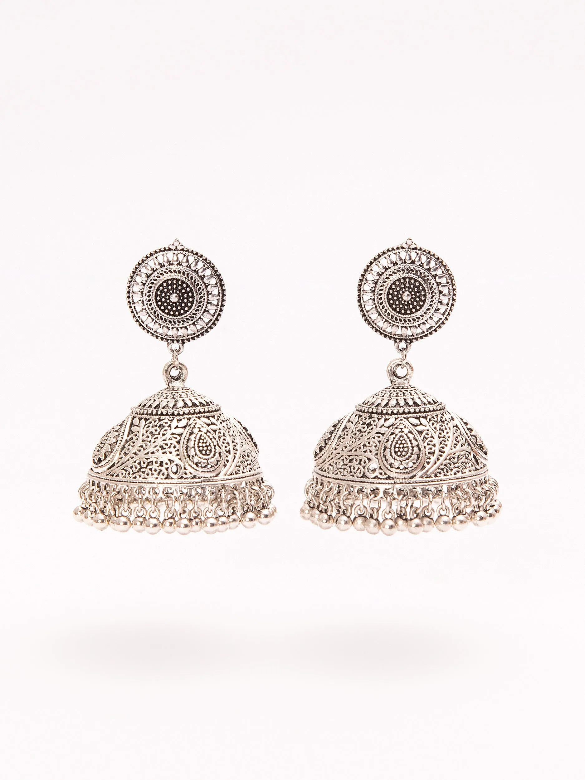 Elegant Patterned Jhumkas