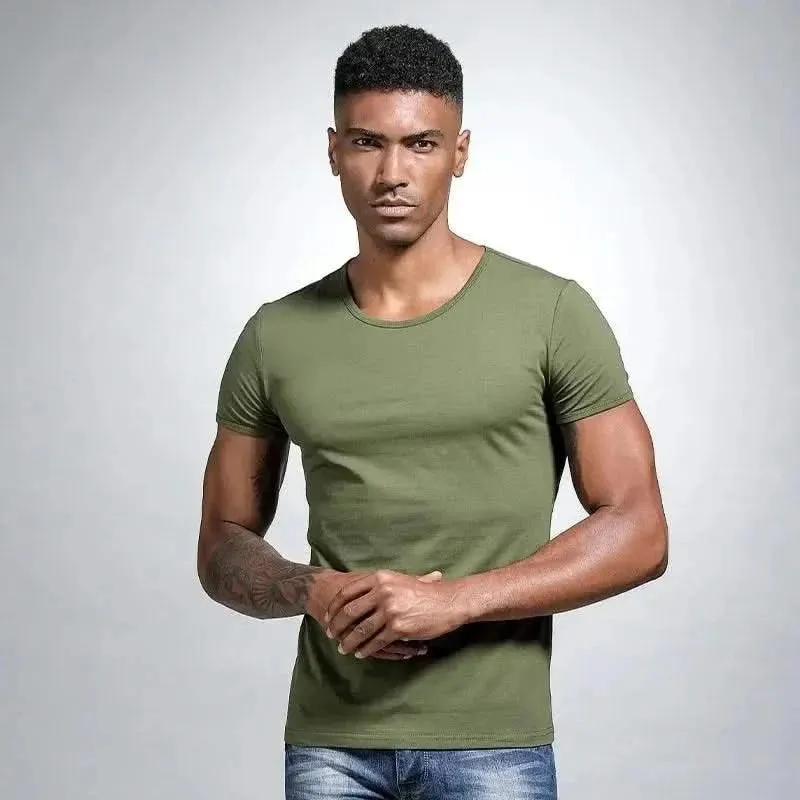 Elegant Slim Fit V-Neck T-Shirt for Men