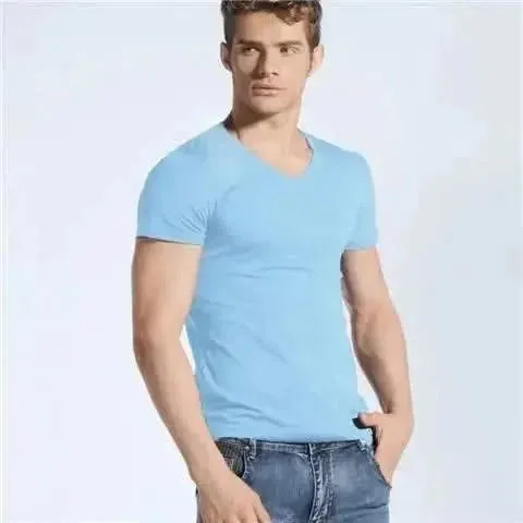 Elegant Slim Fit V-Neck T-Shirt for Men