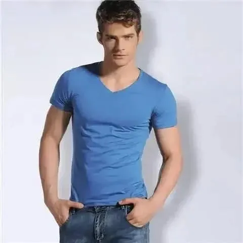 Elegant Slim Fit V-Neck T-Shirt for Men