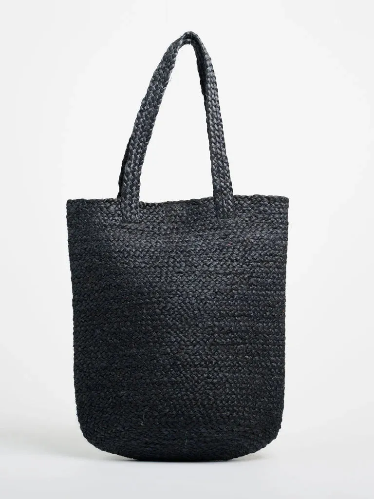 Ellyla Shyla Jute Tote Bag- Black