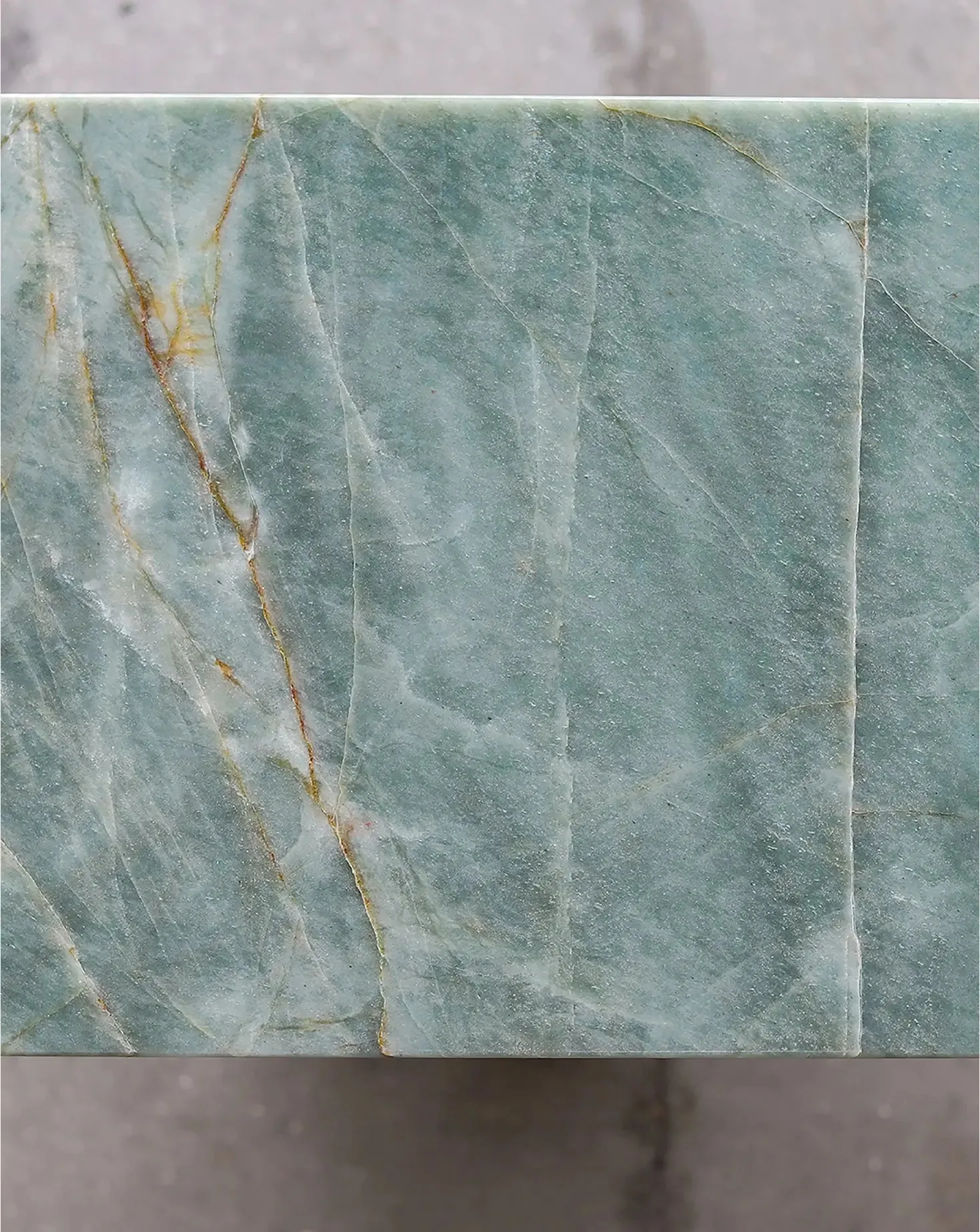 Emerald Quartzite Sculptural Side Table