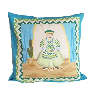 Emperor   Empress Pillow in Turquoise