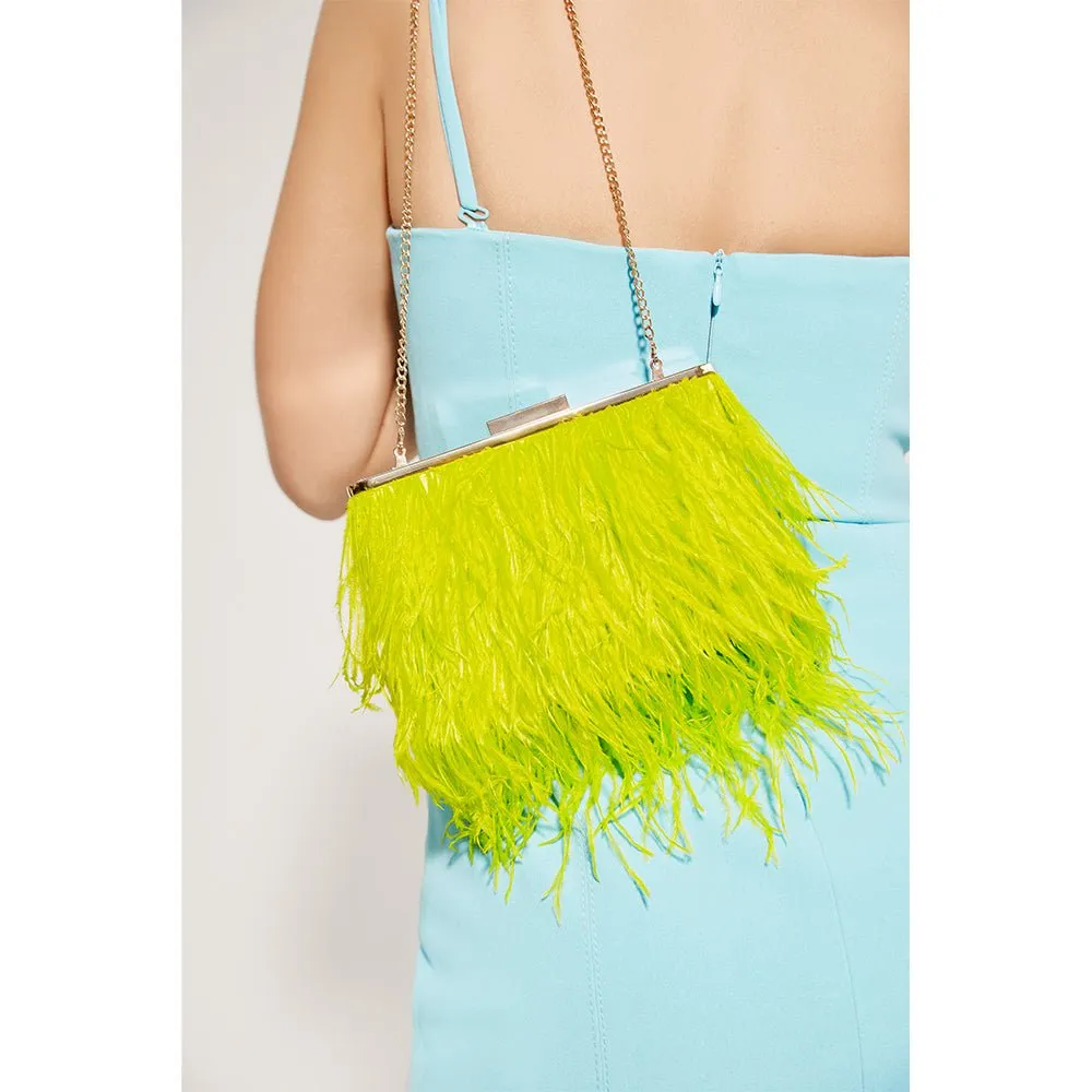 ESTELLE Feather Clutch