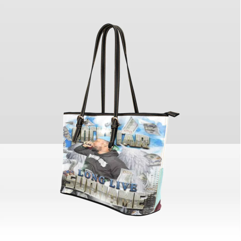 Exclusive Custom All Over Print Leather Tote Bag