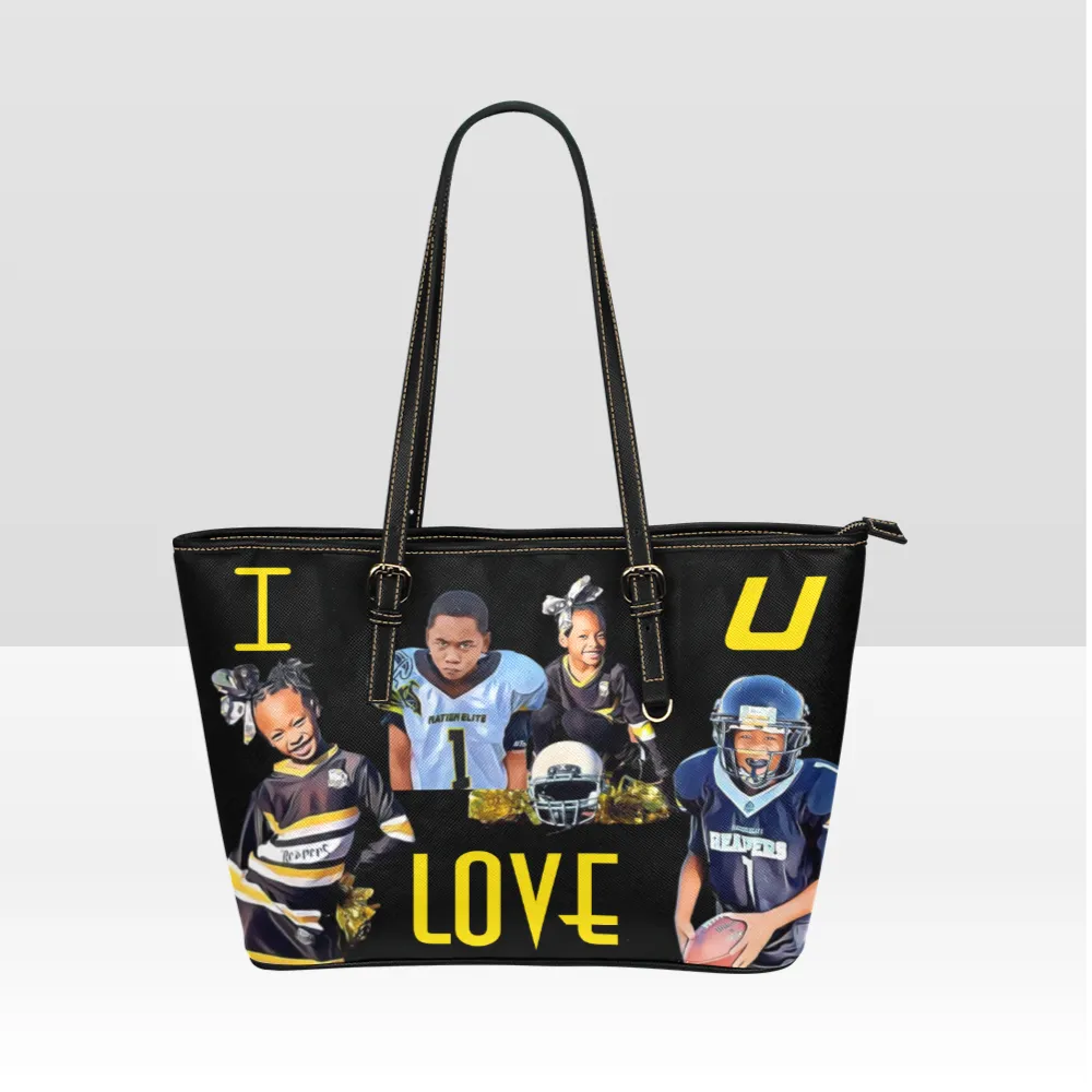 Exclusive Custom All Over Print Leather Tote Bag