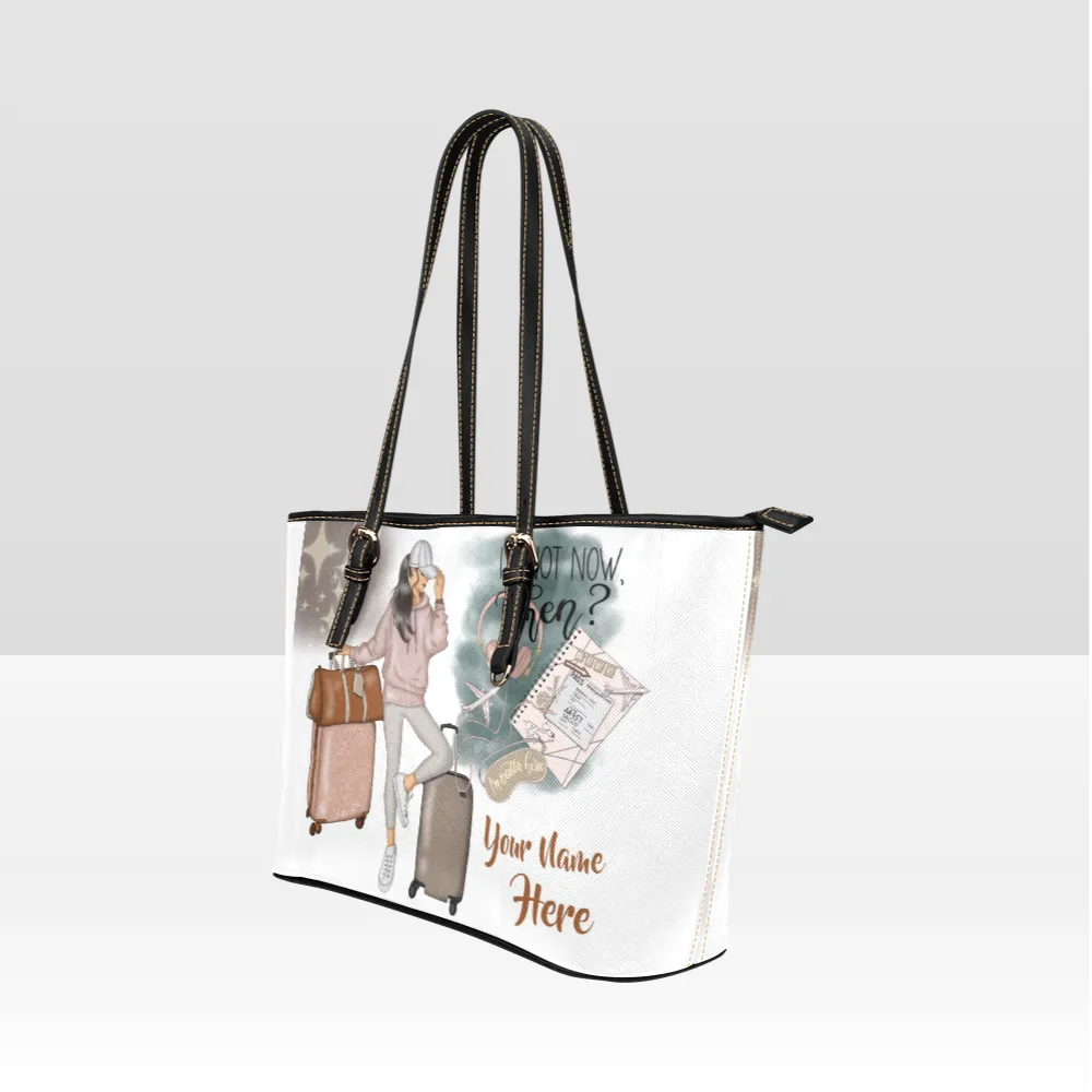 Exclusive Custom All Over Print Leather Tote Bag