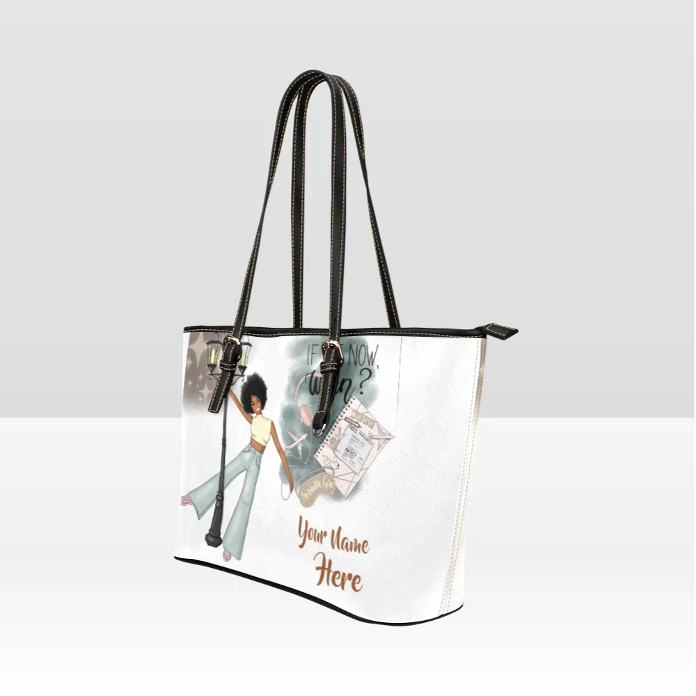 Exclusive Custom All Over Print Leather Tote Bag