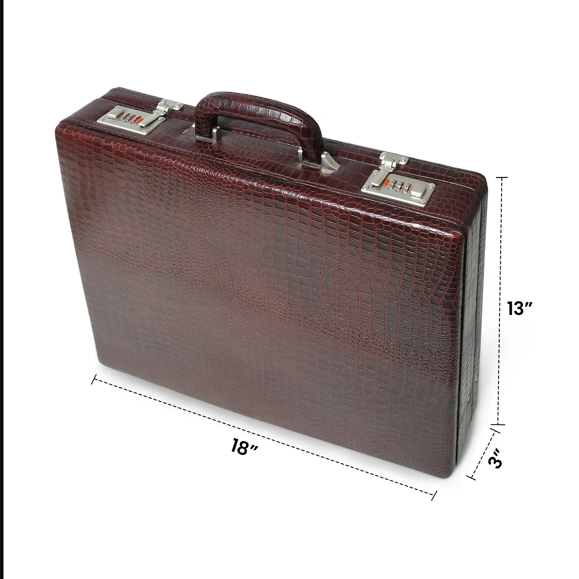 Executive Croco Leather Briefcase/Suitcase