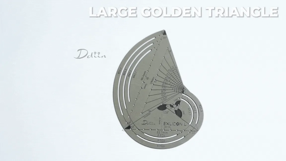 Exlicon L - TG Tool -Precision Golden Ratio Tools for Art and Geometry