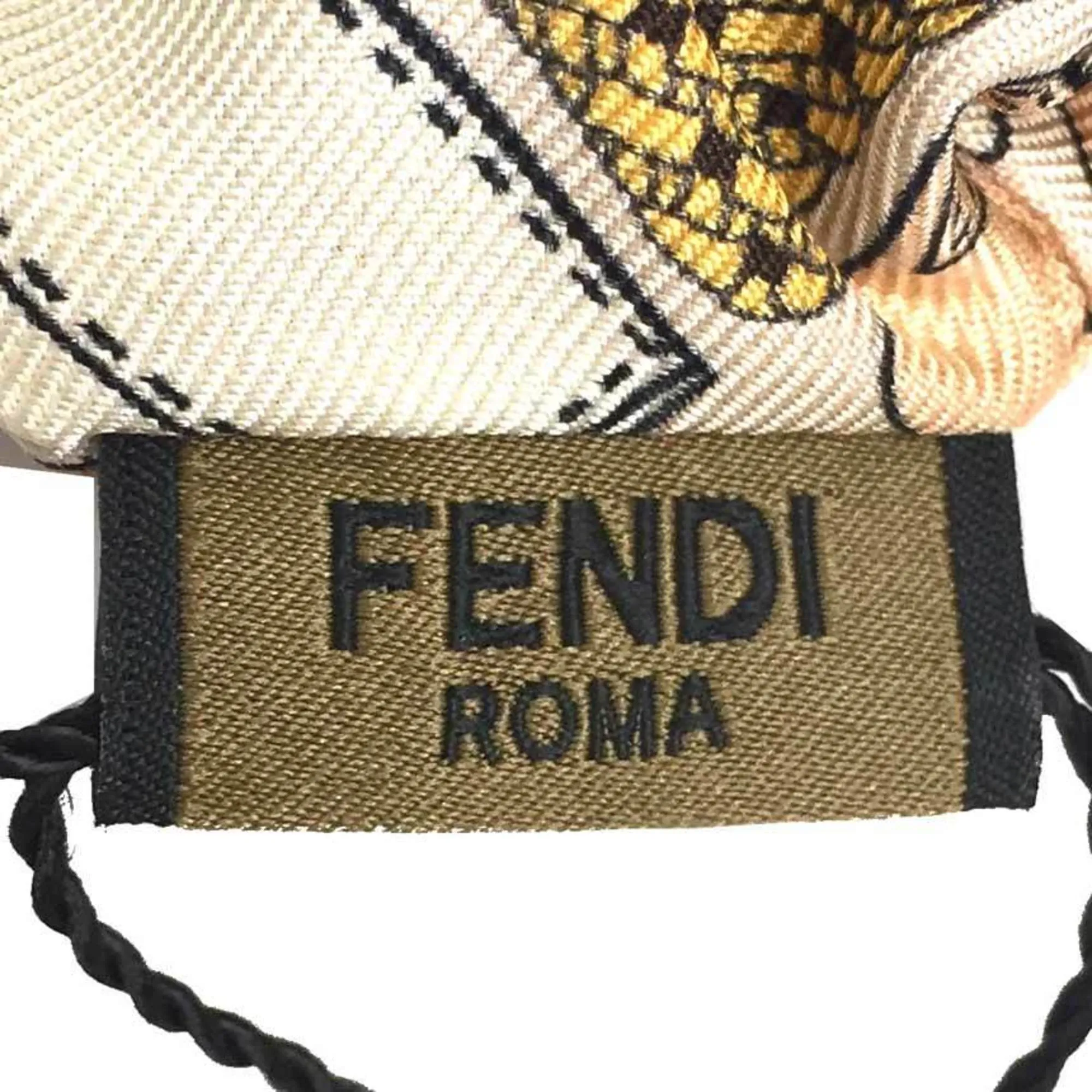 FENDI scrunchie mamma bucket motif silk hair elastic