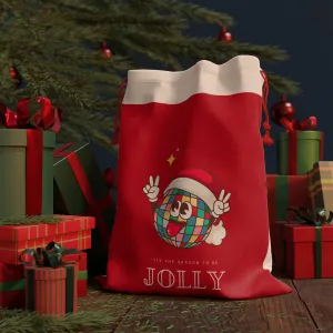 Festive Jolly Gift Bag - Perfect for Christmas, Holiday Presents, Birthday Surprises, Gift Wrapping, Kids' Parties