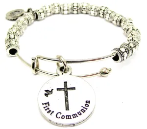 First Communion Catalog Metal Beaded Bangle