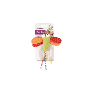 Flamingo Cat Toy Yowly Dragonfly With Curly Tails Multi 18cm