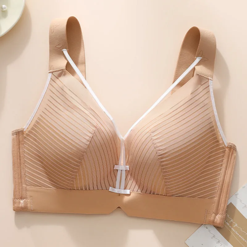 Full cup seamless side-gathering large size underwear Guangdong Shantou large chest small adjustment anti-sagging bra