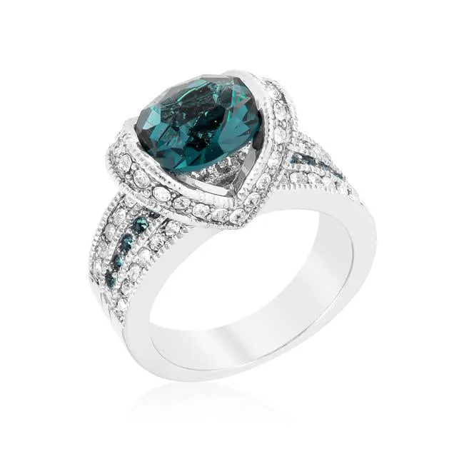 Garett Vintage Deep Blue Oval Ring | 2.8ct