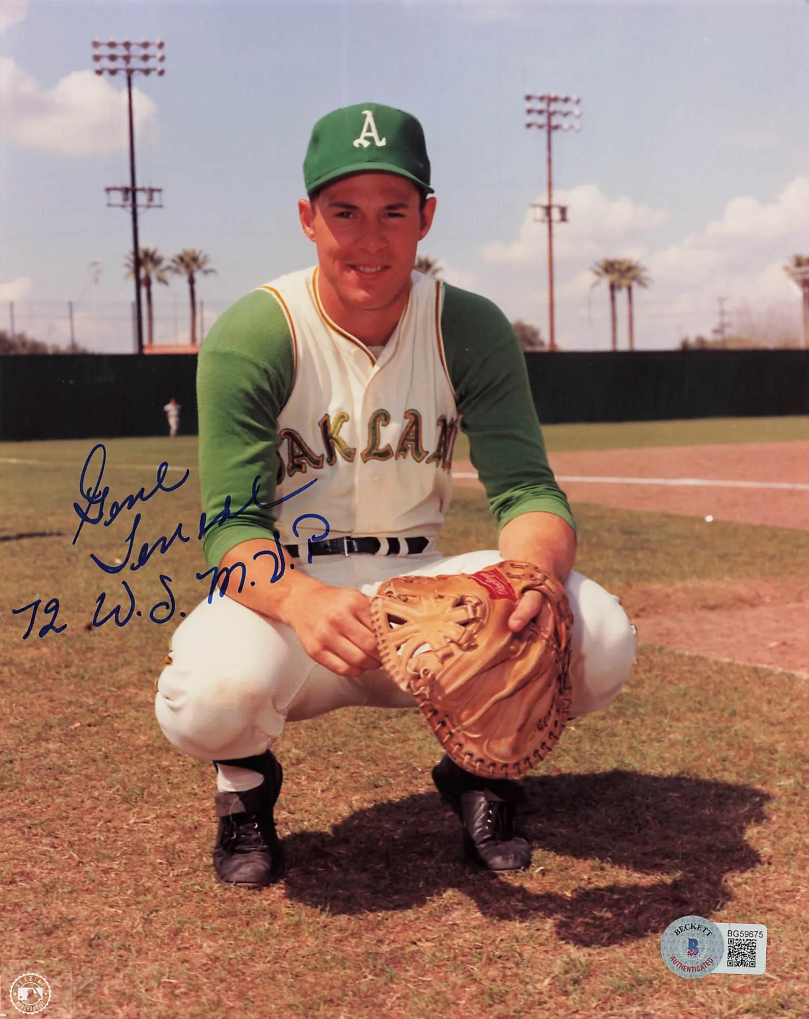 Gene Tenace Signed And Inscribed 72 WS MVP 8x10 Photo Oakland Athletics (BAS BG59675)