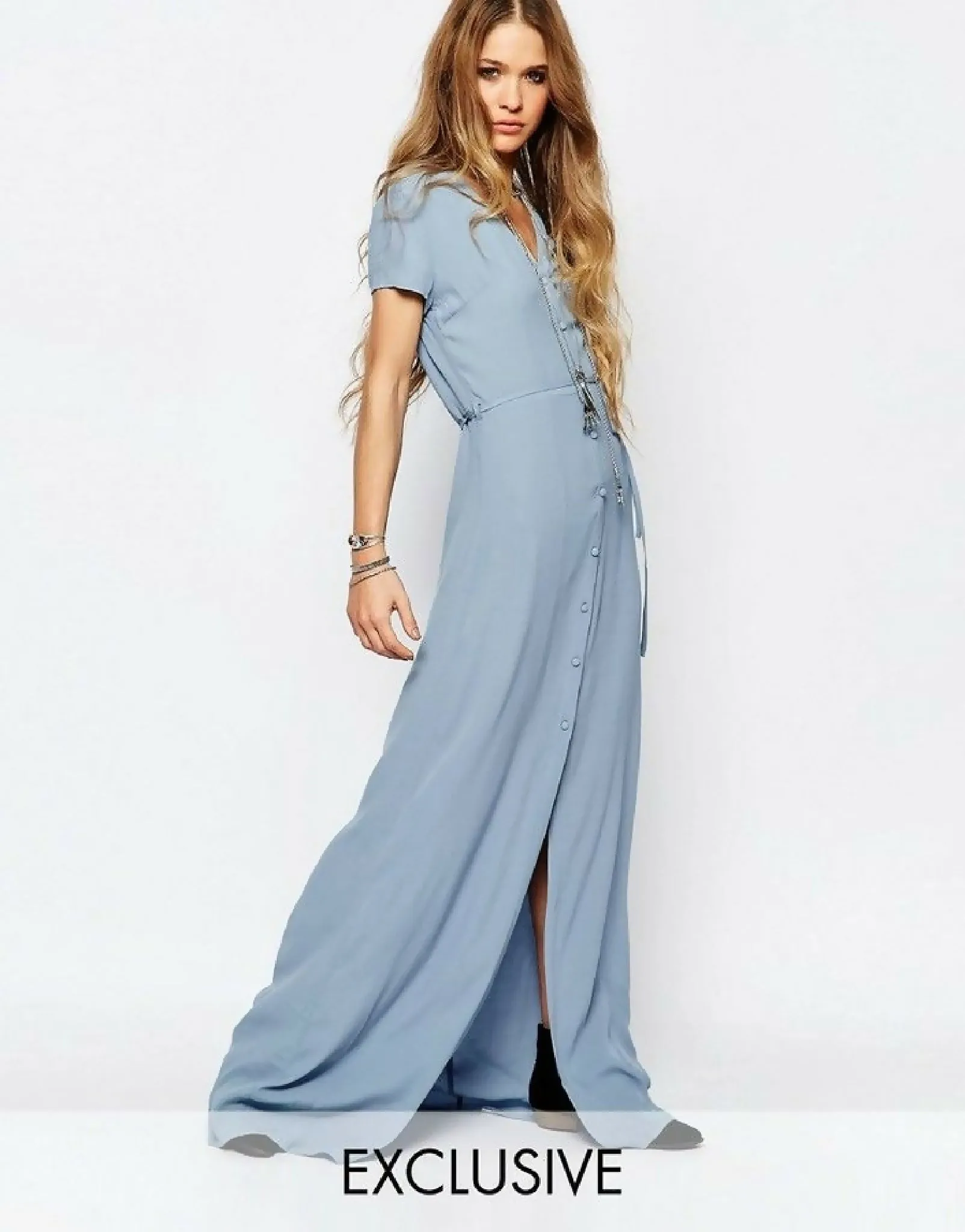 Glamorous Button Through Maxi Tea Dress