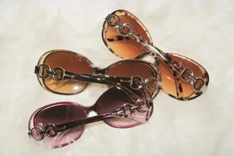 Glamorous Round Chain-Link Sunglasses