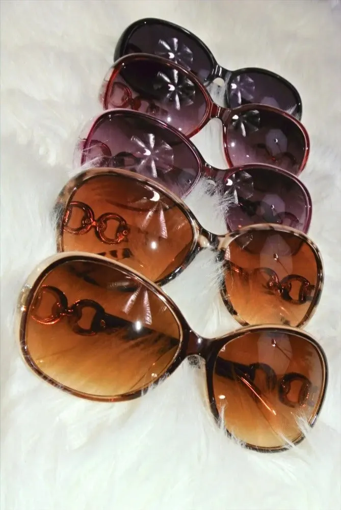 Glamorous Round Chain-Link Sunglasses