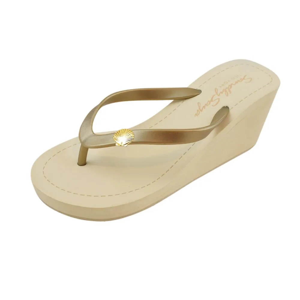 Gold Shell - Women's High Wedge