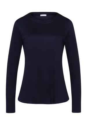 Grand Central Silk Trim Relaxed Top | Deep Navy 77381-1610