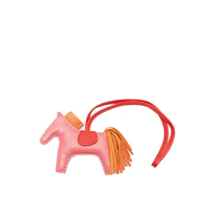 Hermès Milo Lambskin Grigri Rodeo Horse Bag Charm TPM Pink