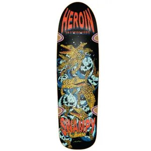 Heroin Skateboards Swampy x Hirotton Gators Skateboard Deck 9.125  (Deer Man Shape)