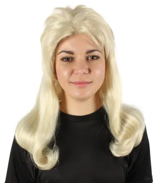 HPO Adult Women’s Vintage Curly 60s Hairstyle Blonde Wig with Bangs| Perfect for your Halloween & Cosplay Party!