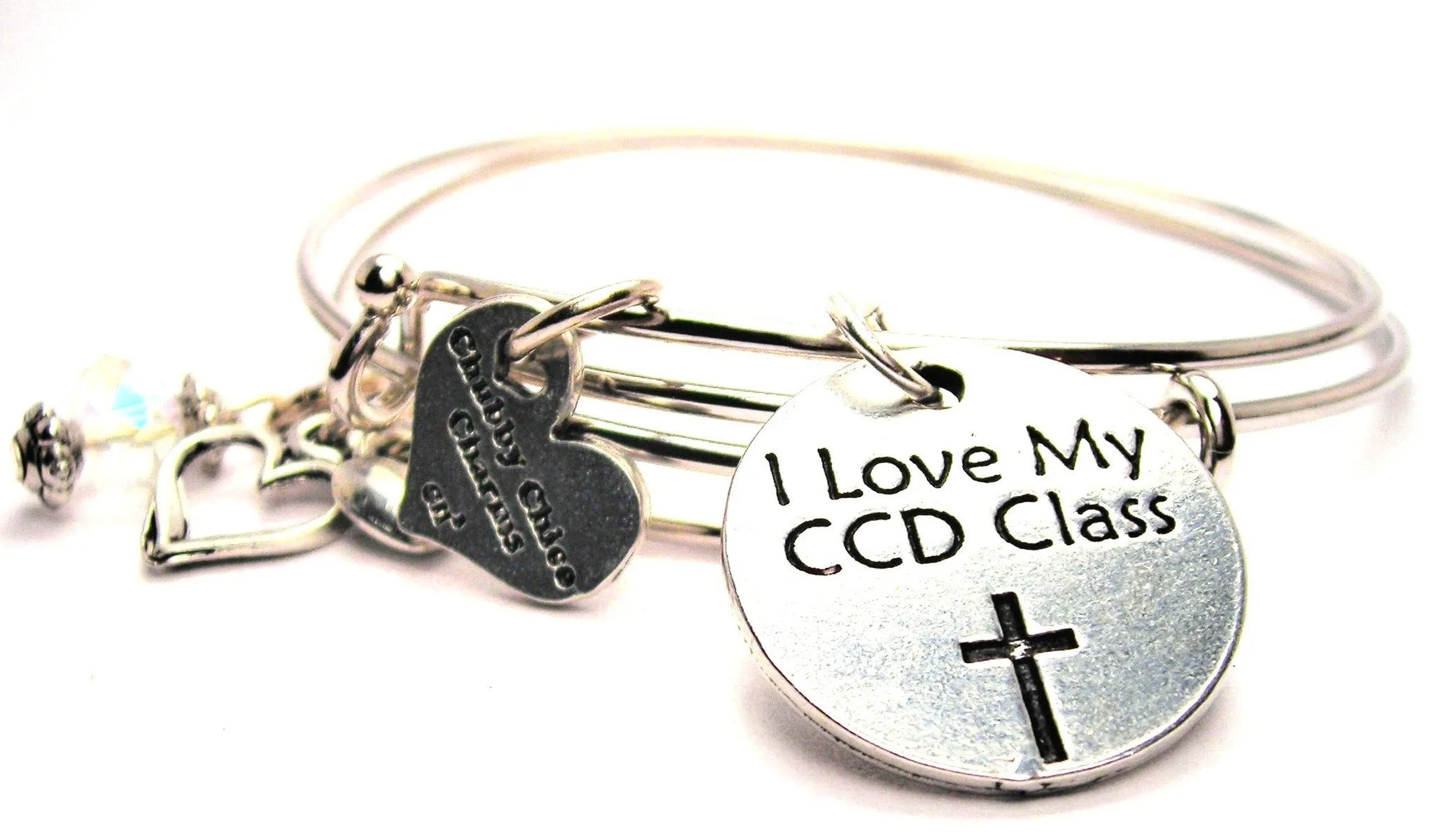 I Love My Ccd Class Expandable Bangle Bracelet Set