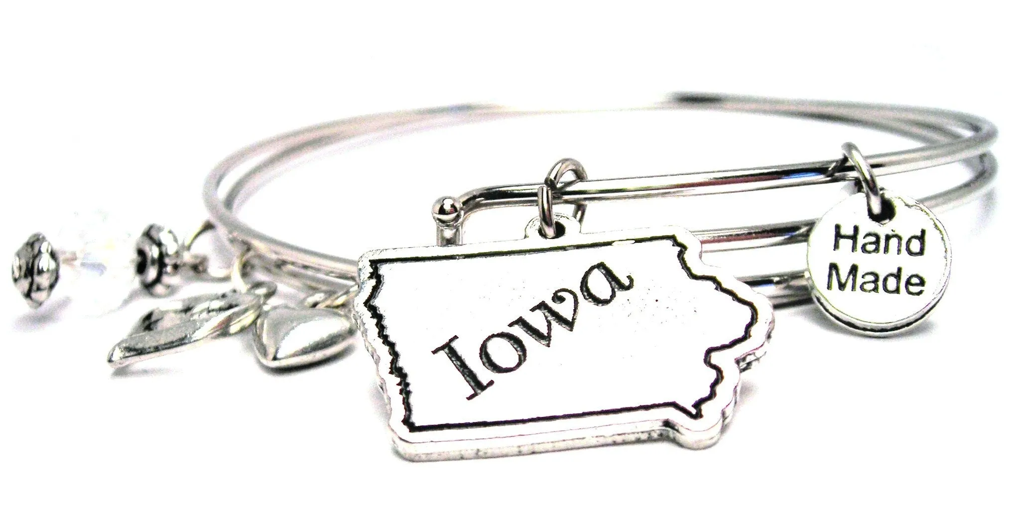 Iowa Expandable Bangle Bracelet Set