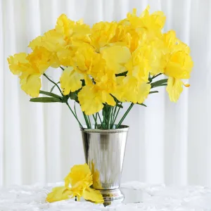 Iris Bush Artificial Silk Flowers - Yellow