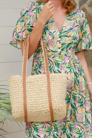 Isabella Boho Mallorca Straw Natural Beach Bag