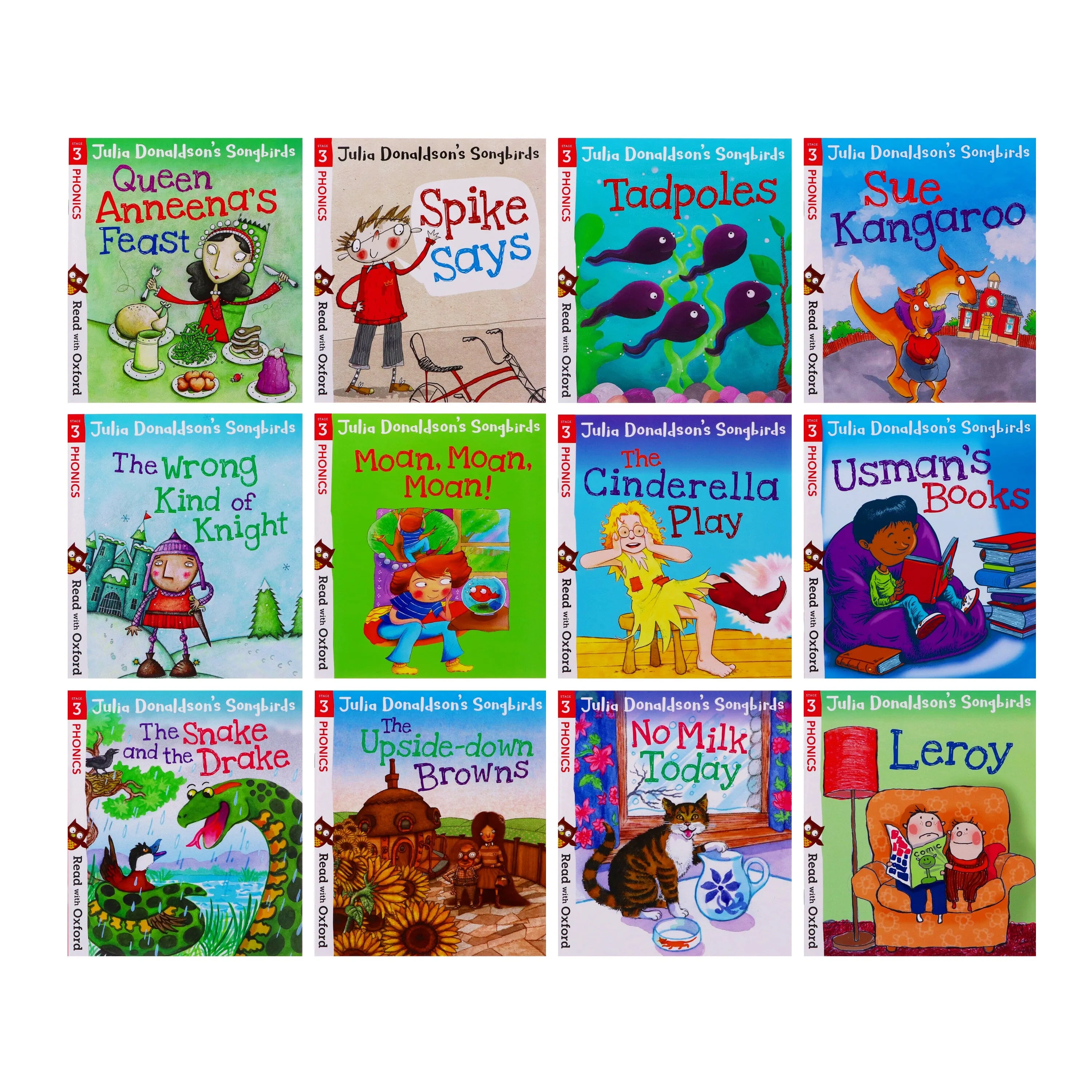 Julia Donaldson's Songbirds Phonics: Read with Oxford Stages 1-4 36 Books Collection Set - Ages 0-5 - Paperback