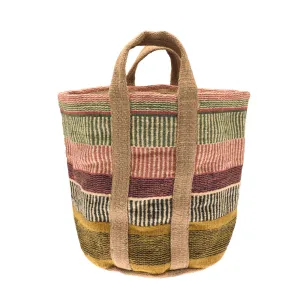 Jute Storage Basket Multi 60x43cm