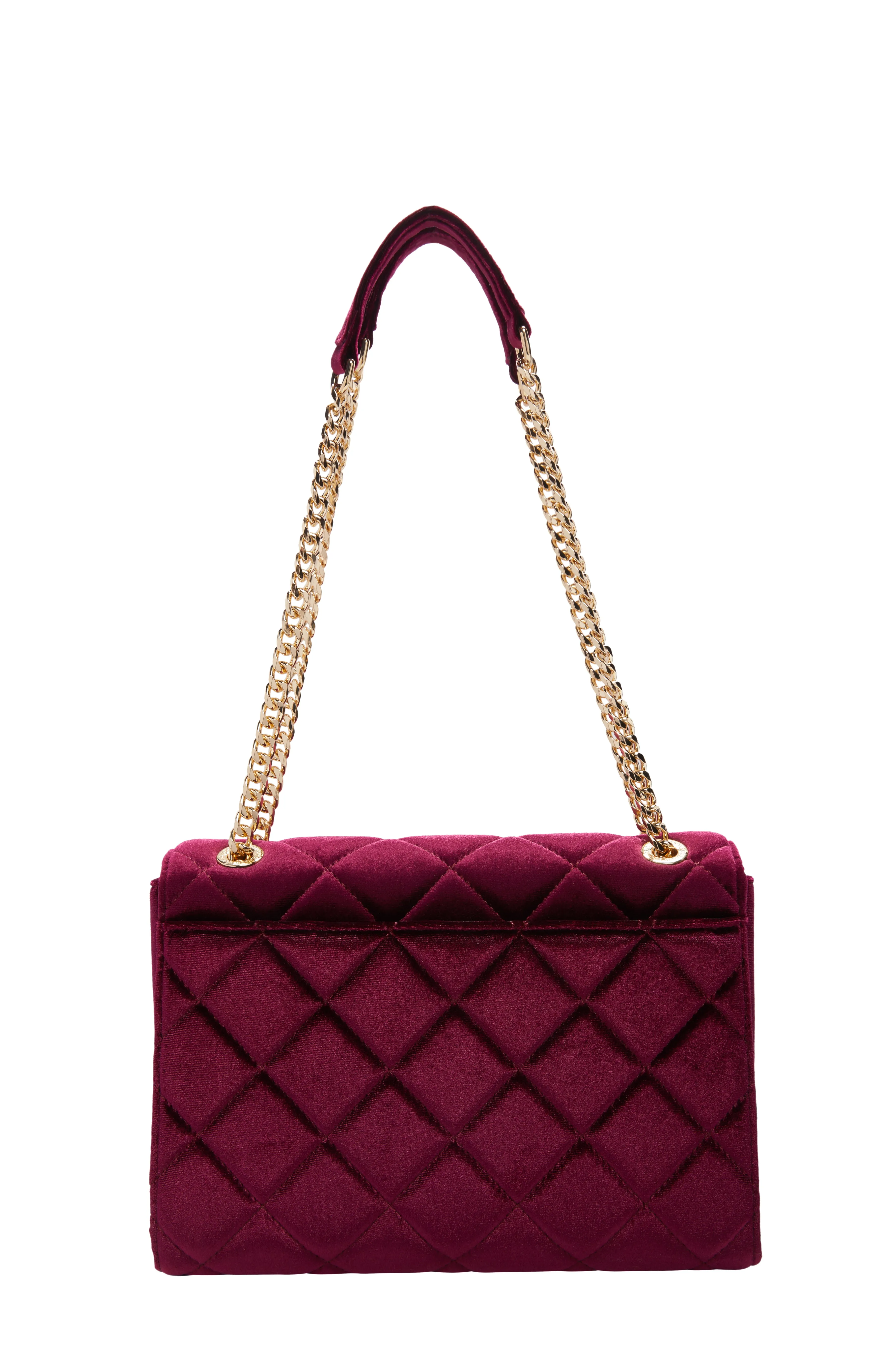 Knightsbridge Shoulder Bag (Merlot Velvet)