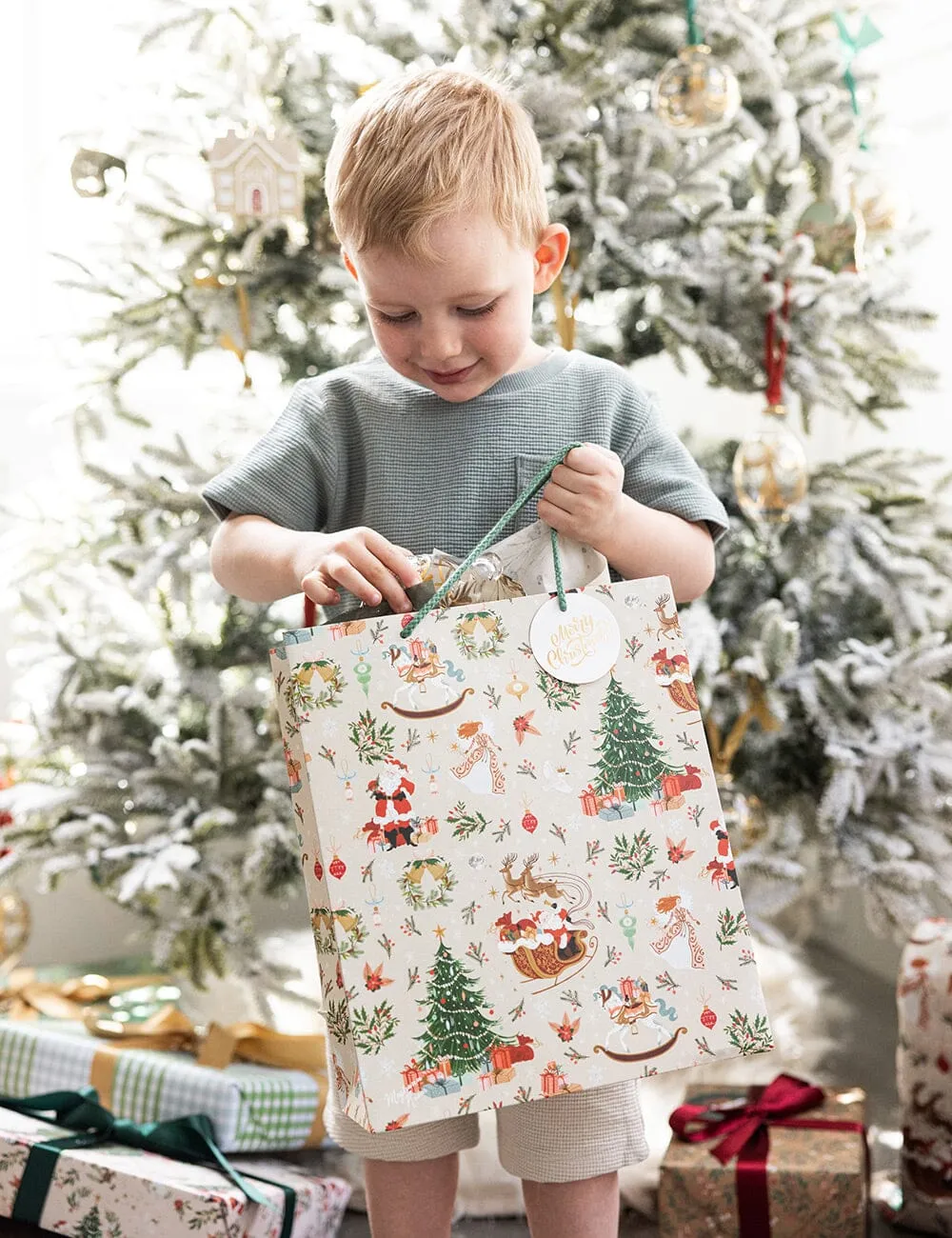 Large Christmas Gift Bag - Jolly Santa