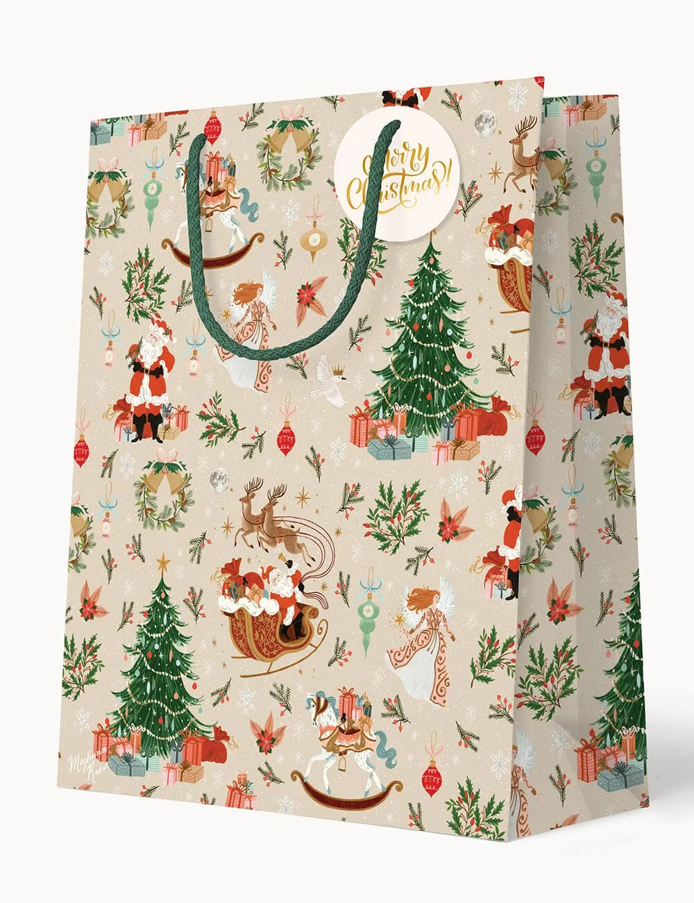 Large Christmas Gift Bag - Jolly Santa