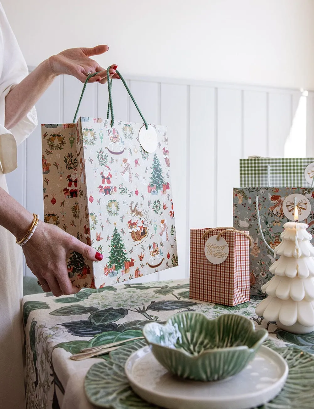 Large Christmas Gift Bag - Jolly Santa