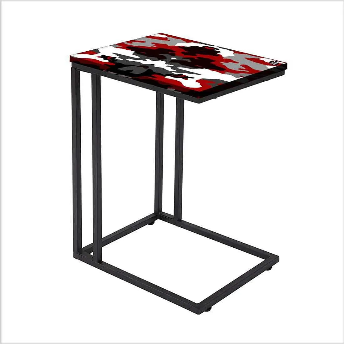 Latest C Shaped Sofa Table - Red Black Army Camouflage