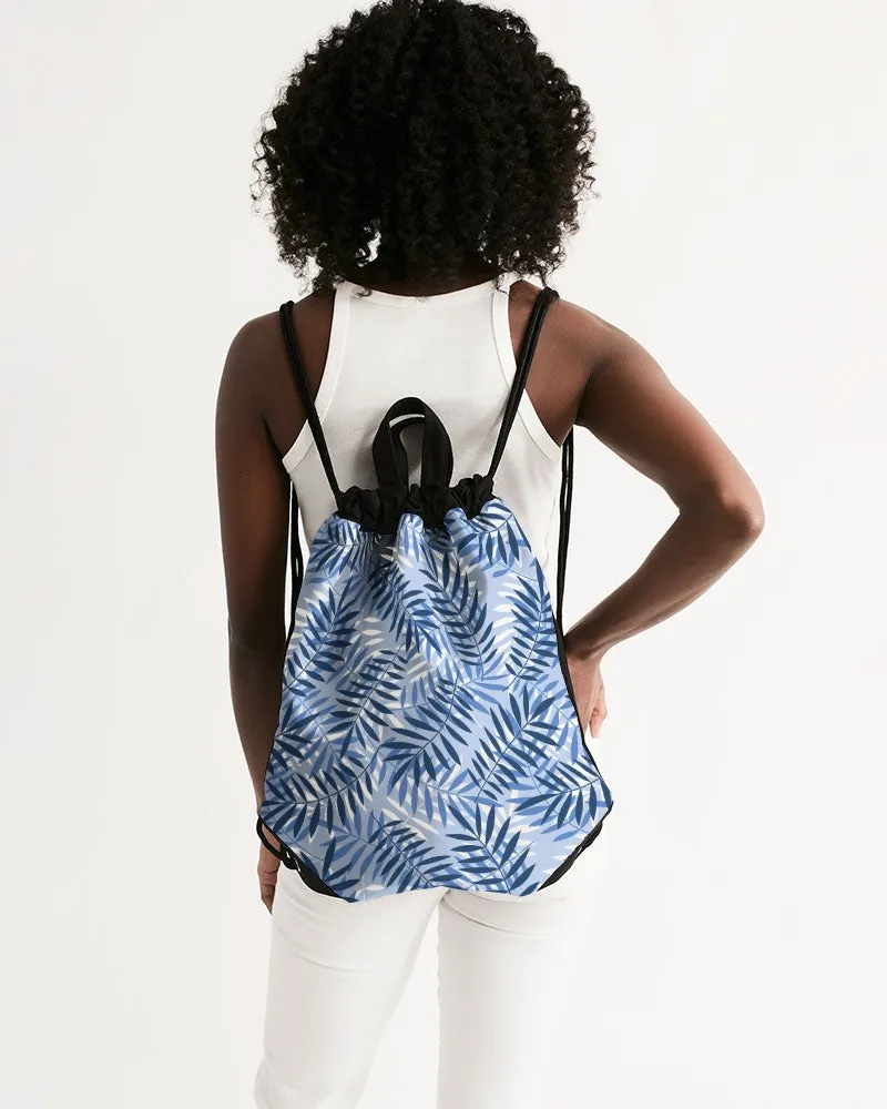 Layered Plams Canvas Drawstring Bag