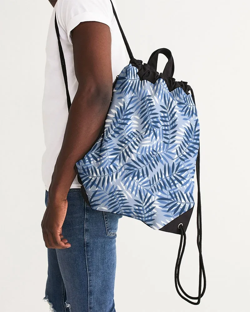 Layered Plams Canvas Drawstring Bag