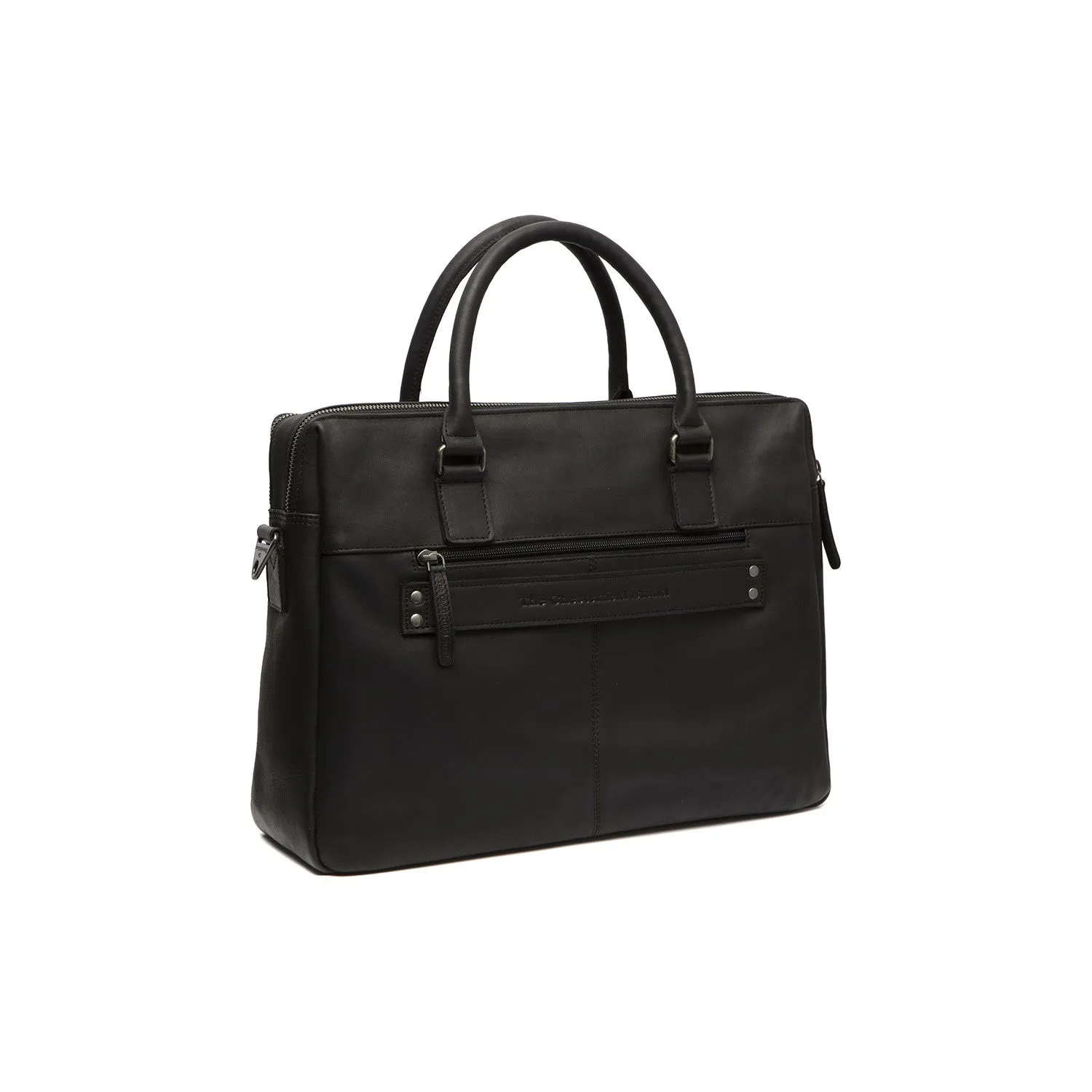 Leather Laptop Bag Black Salvador