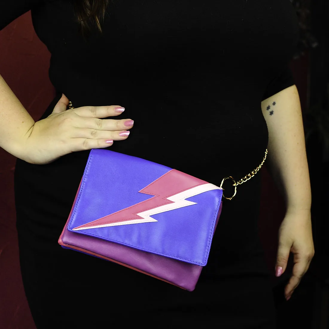 Lightning Bolt Romy Convertible Clutch in Power Ballad