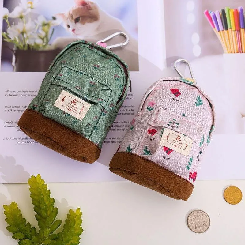 Little fresh pastoral flower mini bag modeling coin purse cute fashion key bag small backpack storage bag  TO-010015