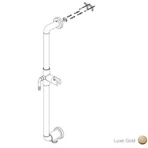 Litze Replacement 24" Slide Bar with Holder and Integrated Hose Connection