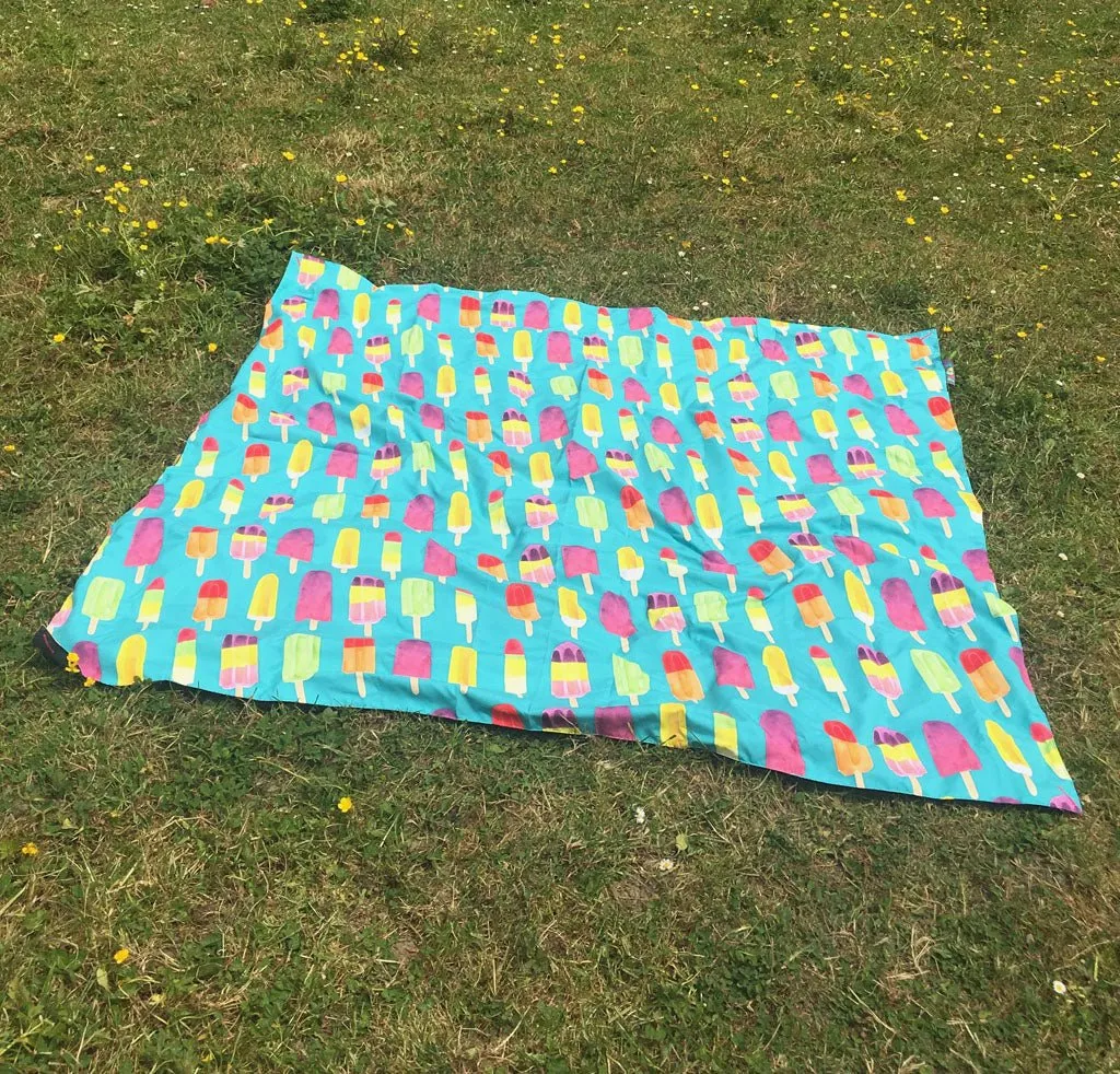 Lollipop Print Waterproof Picnic Blanket, Family Size